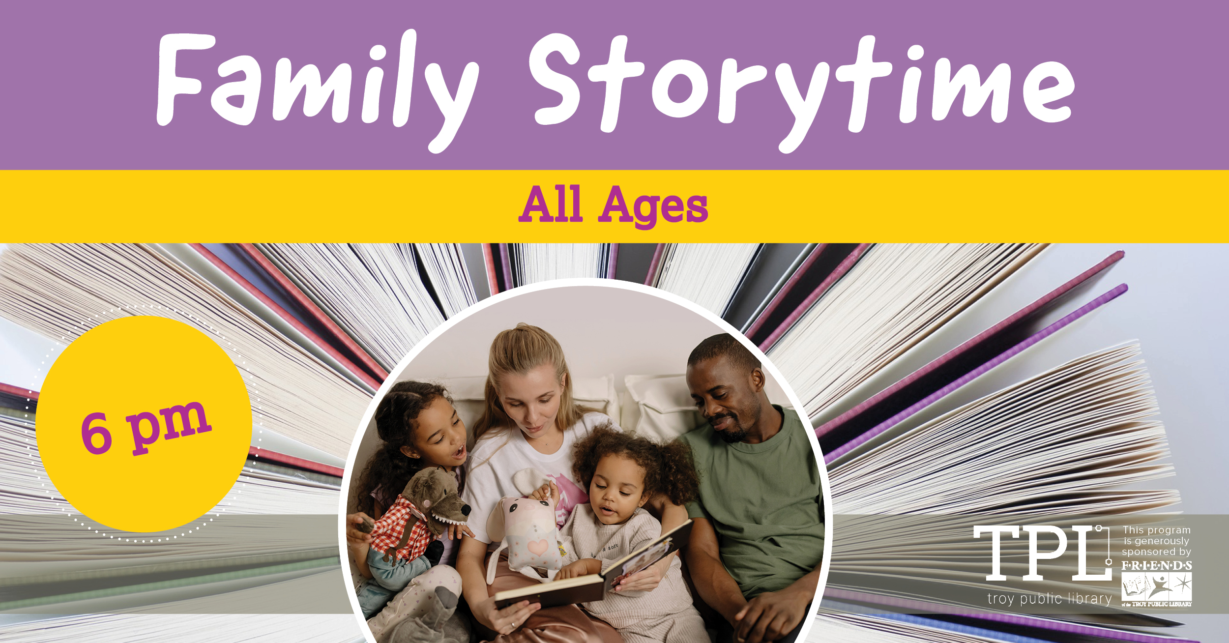 Family Storytime Thursdays 6-6:30pm