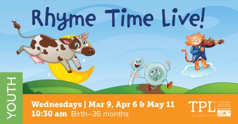 Rhyme Tim Live Wednesday March 9 10:30am Birth to 36 months